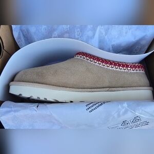 UGG Tasman II Red and Cream Slip-Ons